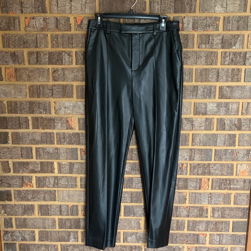 Madewell Aimee Song Slim Tapered Pants in Faux Leather.